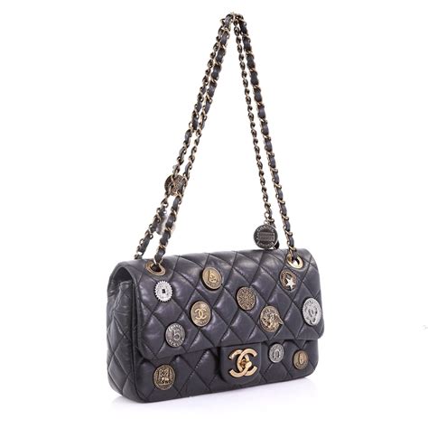 chanel coin medallion flap bag